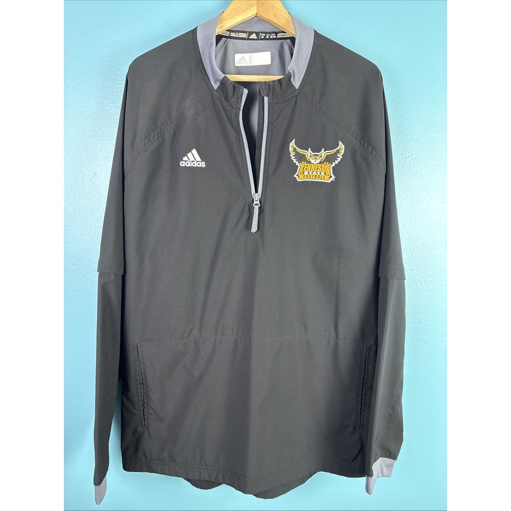 Adidas Kennesaw State University Owls 1/4 Zip XL Black Long Sleeve Jacket